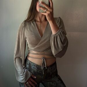Wrapped cropped top